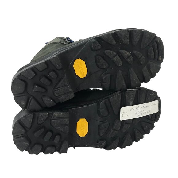 MONTRAIL Hiking Boots Womens 7.5/38.5 Green Leather Vibram Sole Made In Italy - Picture 15 of 16